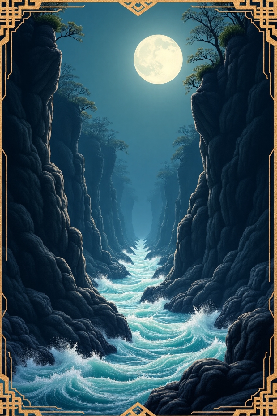 Artwork for The Abysmal Water hexagram