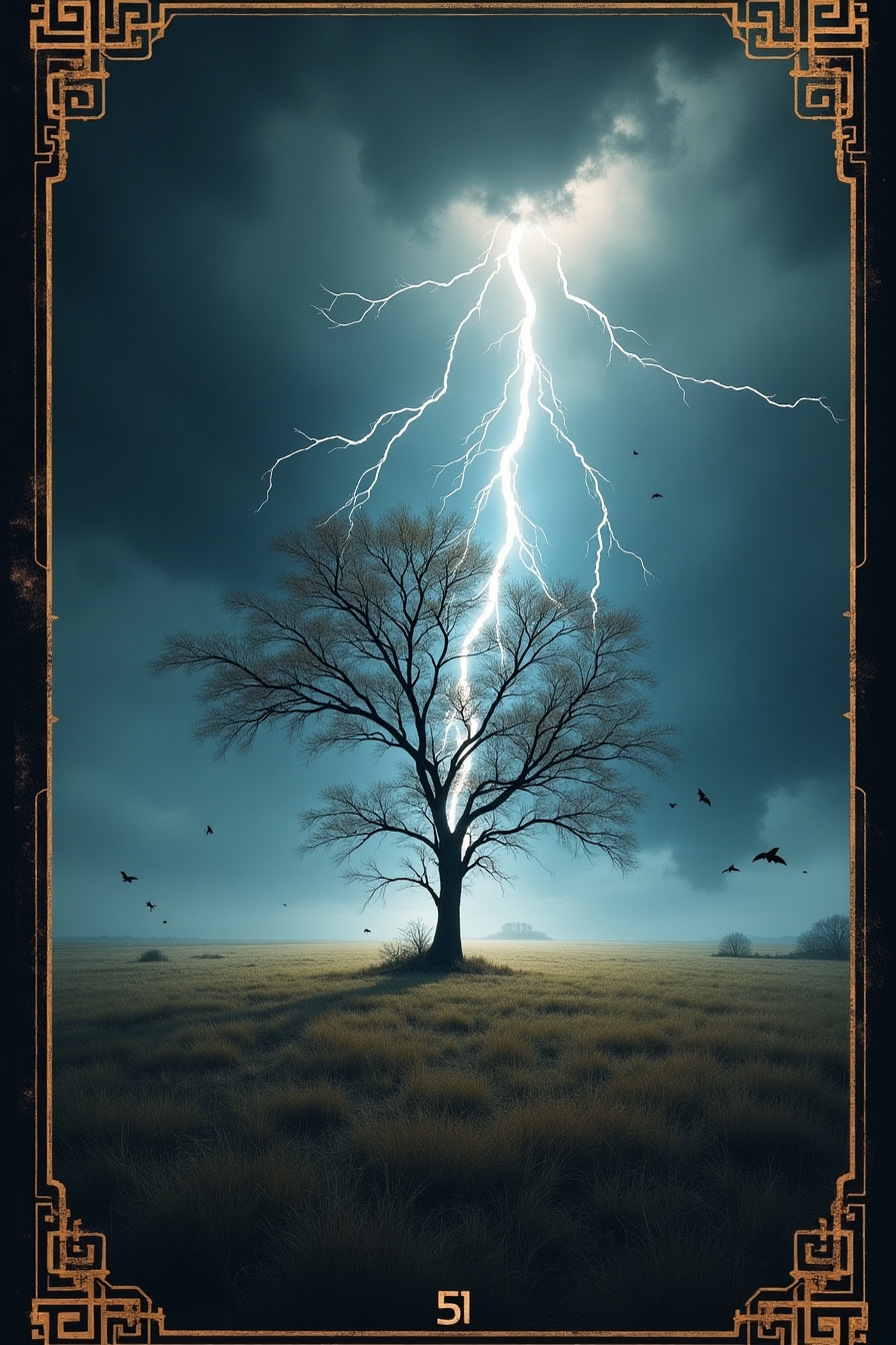 Artwork for The Arousing Thunder hexagram
