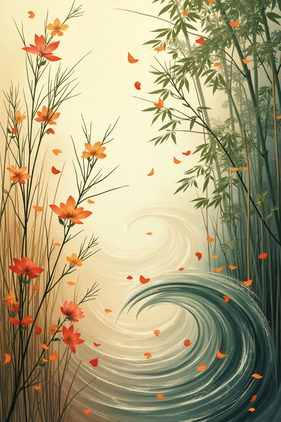 Artwork for The Gentle Wind hexagram